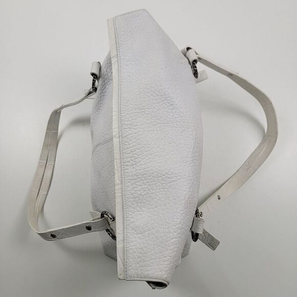 Marco Buggiani White Leather Shoulder Bag Purse‎ - Picture 8 of 13